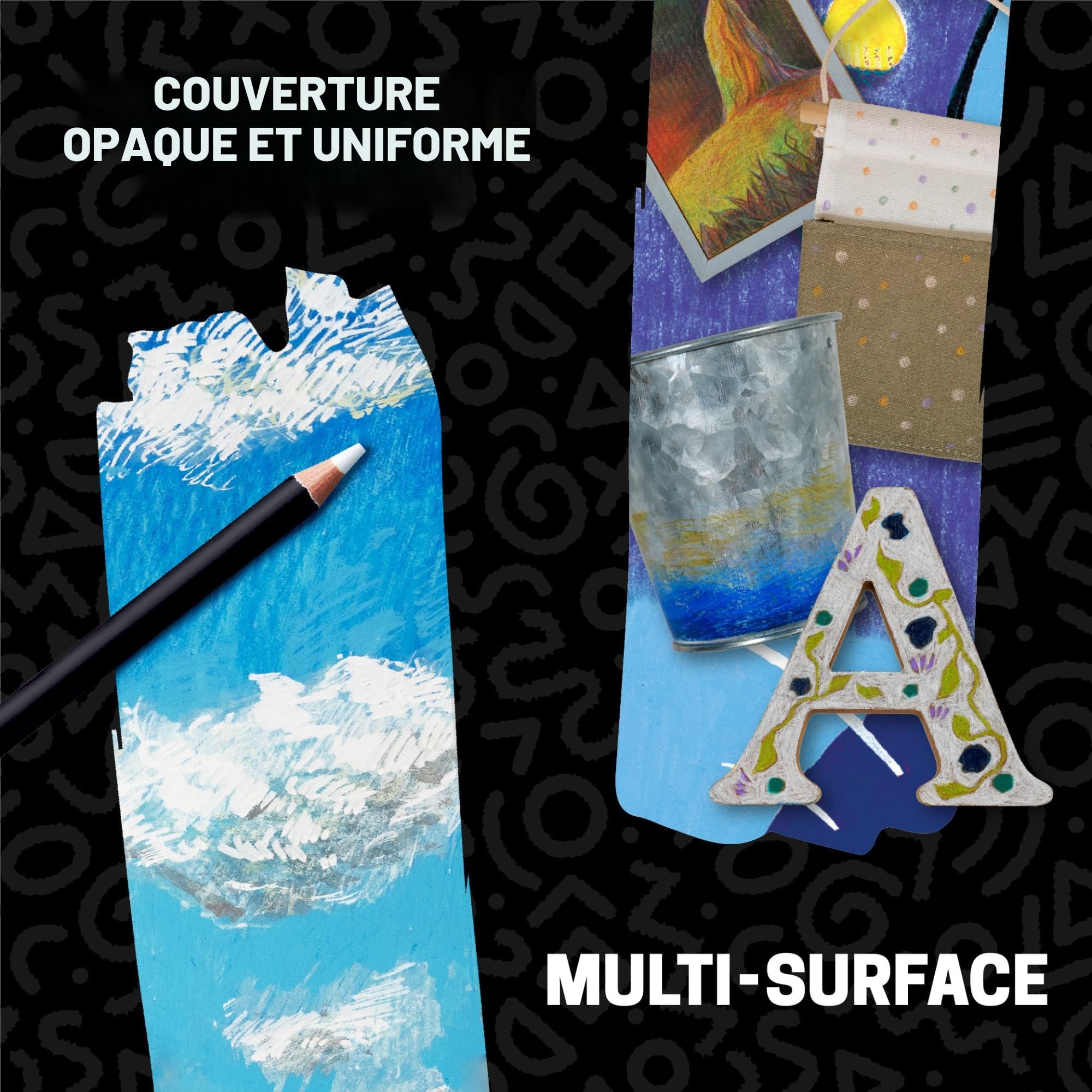 POSCA PENCIL, Bento 36 Crayons de couleur base huile et cire - Multisupport | Uni Mitsubishi Pencil - Crayons Haute Intensité Chromatique, Rendu Mat, Superposables - Papier, Bois, Verre, Métal et Pierre