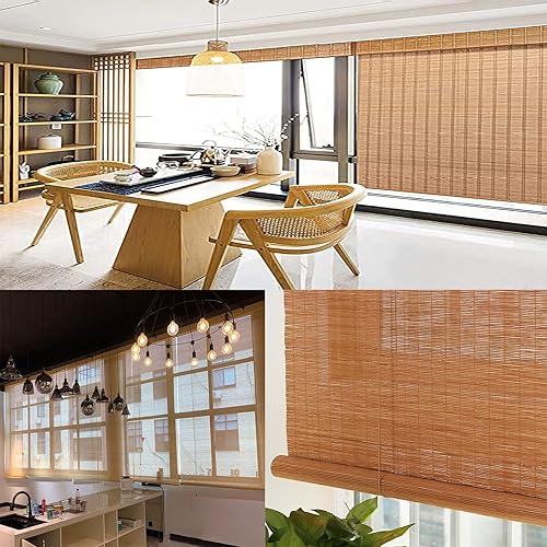 Miniatura 6 de Persianas de bambú, persianas de bambú, transpirables, persianas enrollables para parasol, persianas enrollables opacas de partición, persianas