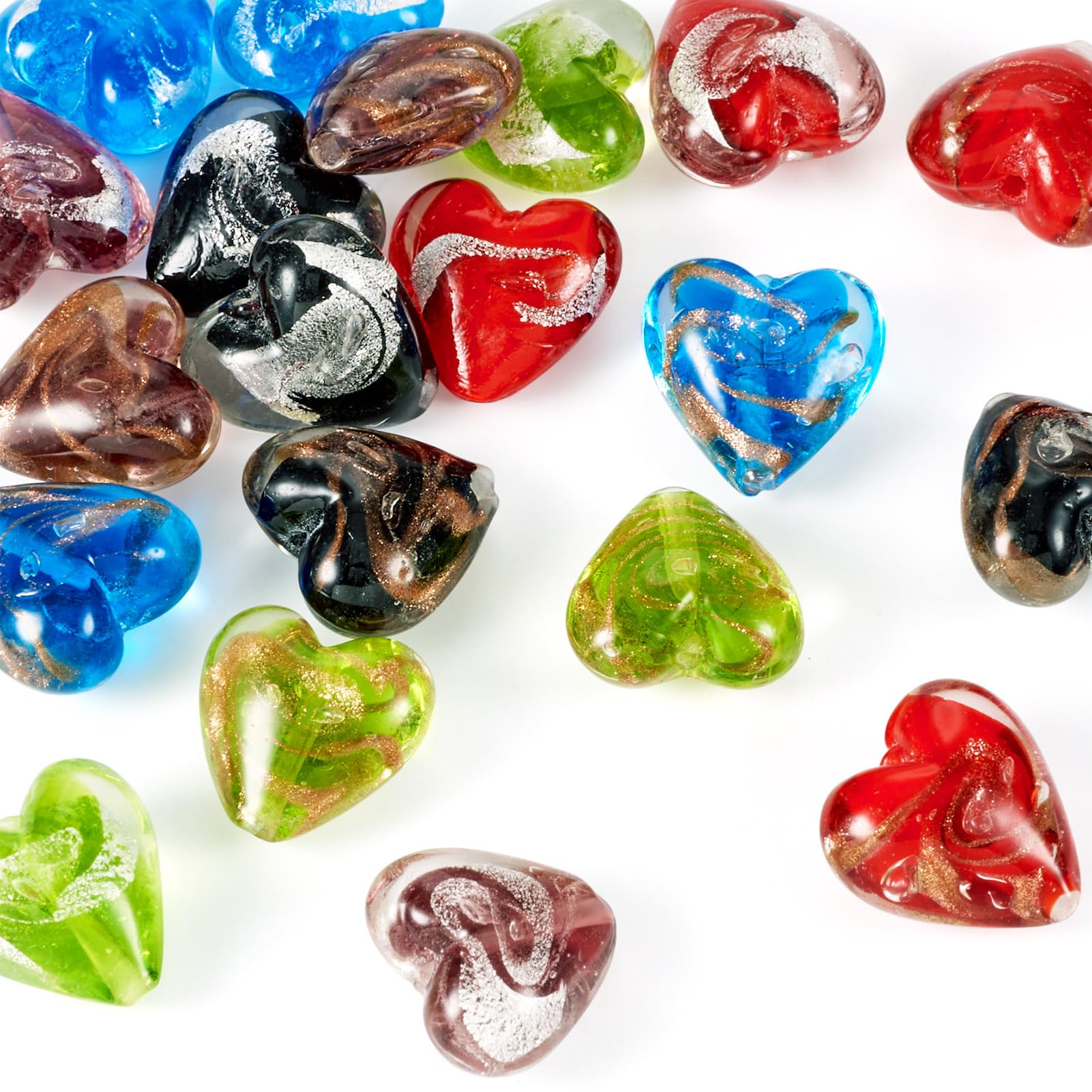 Perles en verre soufflé cœur résout le manque d'éclat de vos bijoux fantaisie