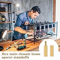 Vista 7 de Kit de 180 Piezas de Separadores, Tornillos y Tuercas M4 para Placa Base, Separadores Espaciadores de Latón Hexagonales Macho-Hembra, Tornillos