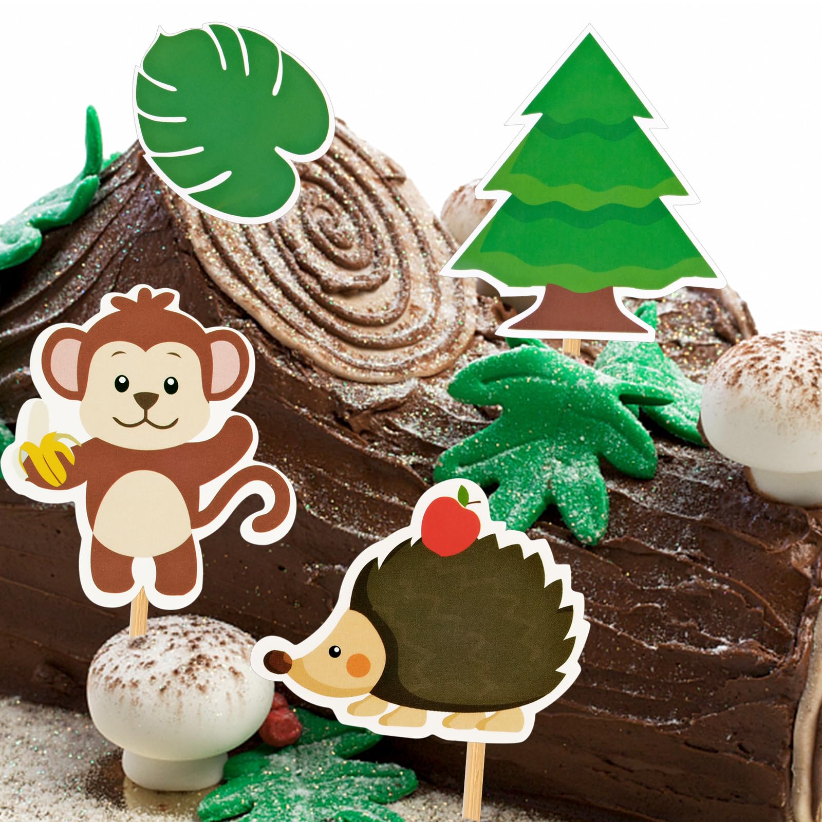 48 Dschungel-Safari Cupcake-Topper Für Wilde Tierparty – Perfekte Deko Für Kuchen, Muffins & Mehr