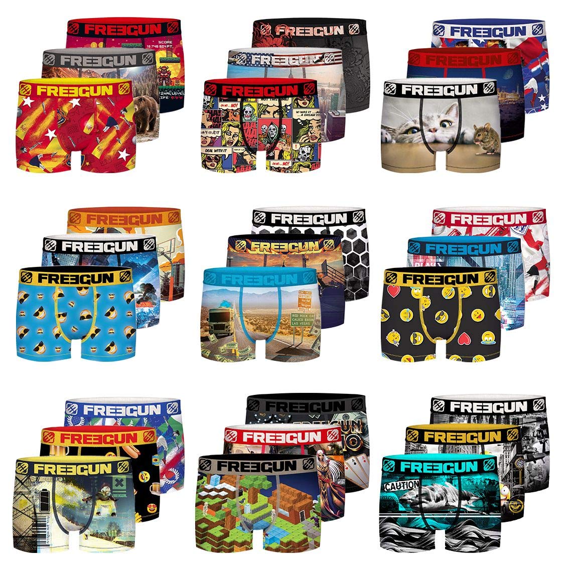 FREEGUN - Pack sorpresa para niños, con sujeción antideslizante, modelo aleatorio, sin deformación, suave y duradero (12 unidades)