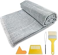 Vista 11 de Tela de Tufting Primaria Grande de 45" x 45" con Cuadrícula Blanca para Pistola de Tufting, Tela Gris de Respaldo de Alfombra Primaria, Tela Monks