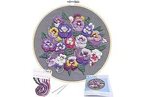 KISSBUTY Cross Stitch Kit - Enchanting Floral Embroidery Delight