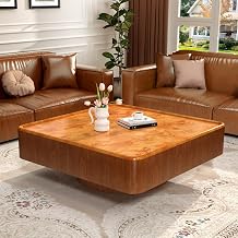 Brown Square Coffee Table 39.37 Inch