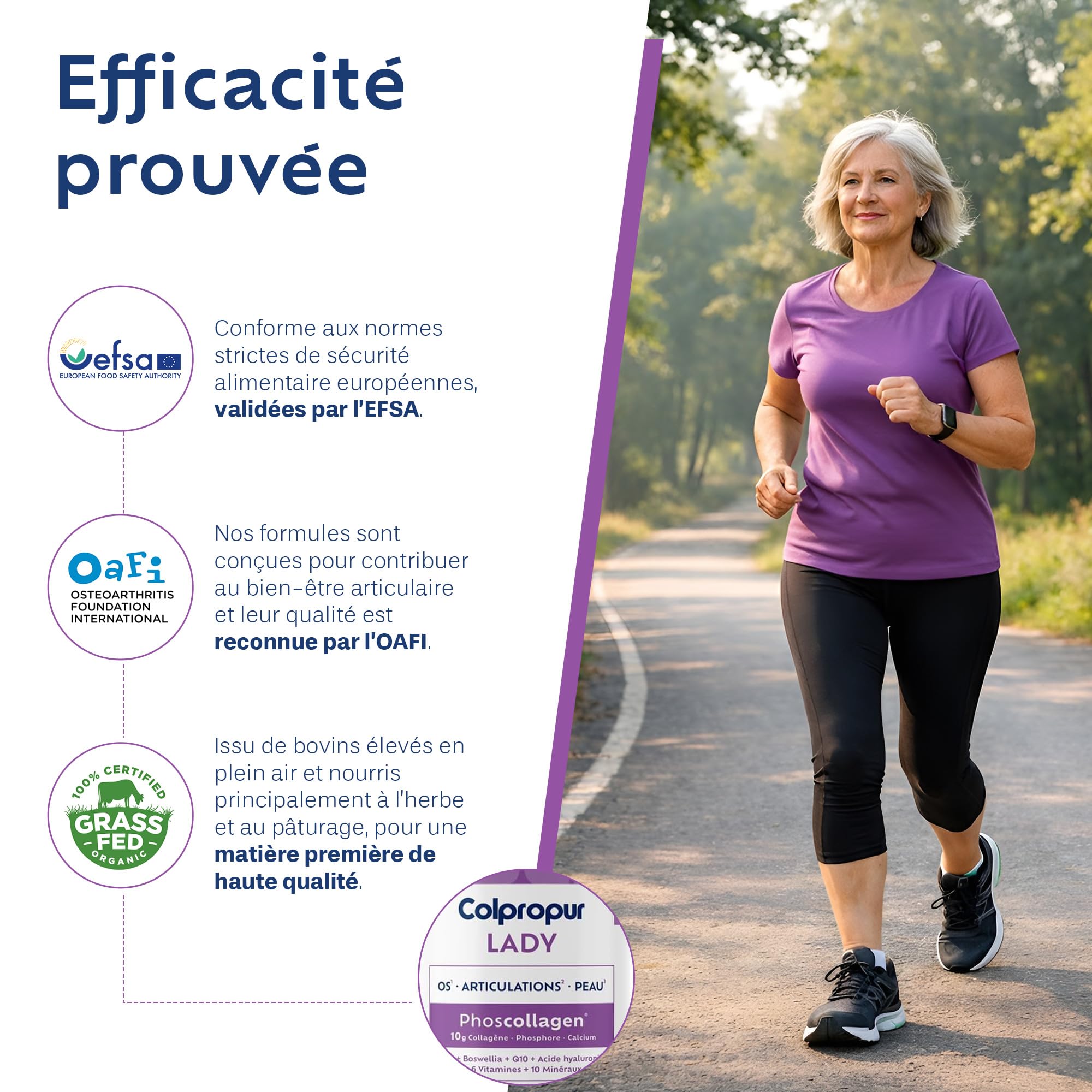 COLLAGENE Poudre Ménopause | 17 Actifs | Peau Os Articulations |sans sucre | Colpropur Lady | Complexe Phoscollagène Exclusif | Saveur Neutre | 25 doses | Anti-âge | sans OGM, sans allergènes