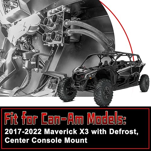 Miniatura 2 de SSHK609-00 Kit de calentador de cabina con ajuste descongelado para montaje de consola central Can-Am Maverick X3 2017, 2018, 2019, 2020, 2021, 2022