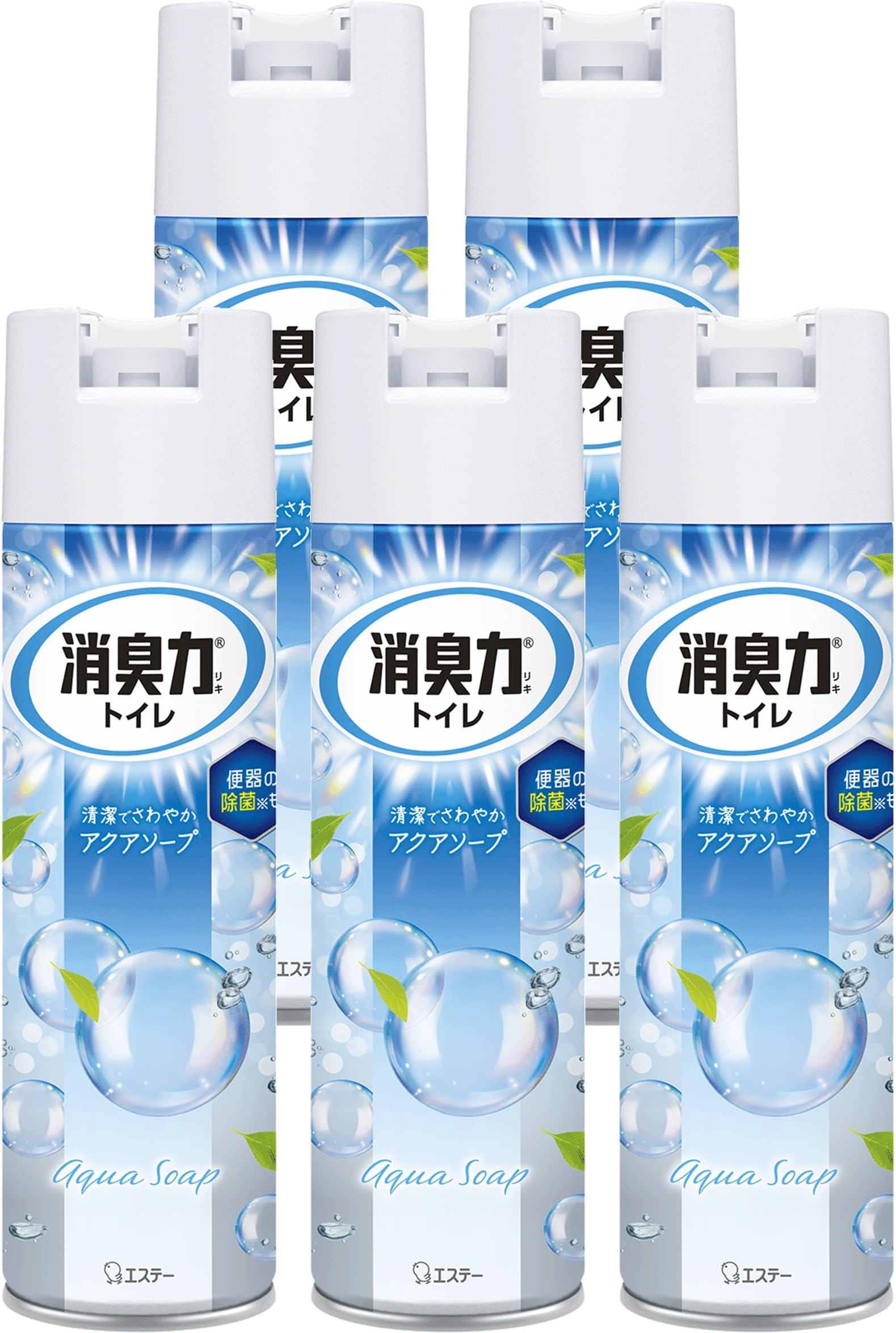 消臭力 [まとめ買い] トイレ用 スプレー アクアソープ 365mL×5個 トイレ 消臭スプレー 消臭剤 消臭 芳香剤