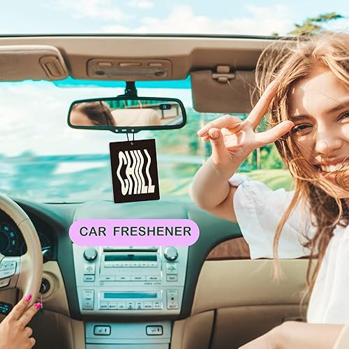 Miniatura 3 de Ambientador retro de moda para automóvil, Funky Y2K Drink Ticket Lucky 7 Ball Chill Ambientador colgante 3 piezas para coches, armario, cajón o