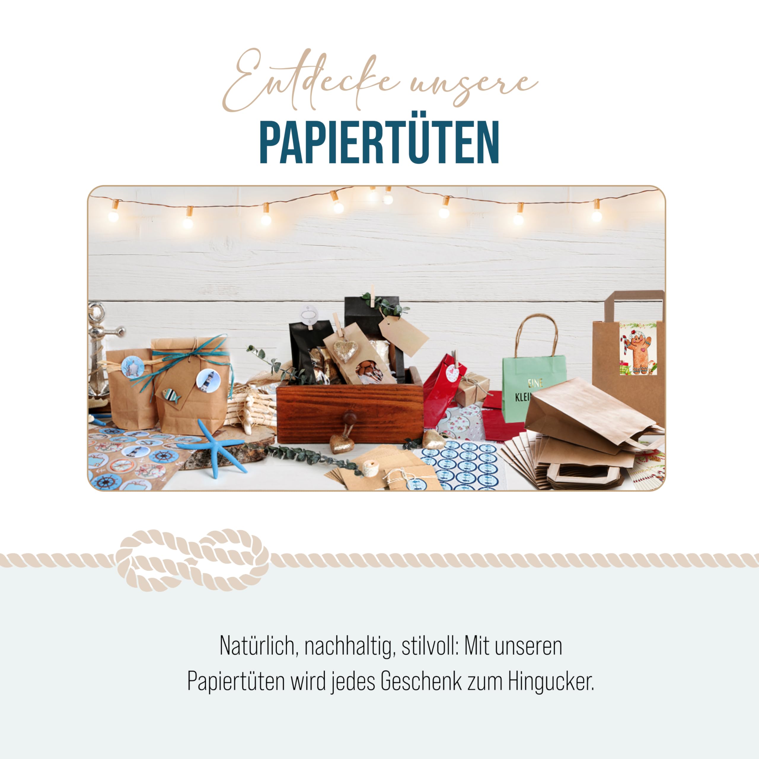 Logbuch-Verlag 50 małych koszy prezentowych z papieru typu kraft, 14,5 x 17,5 x 10 cm, opakowanie prezentowe dla klientów