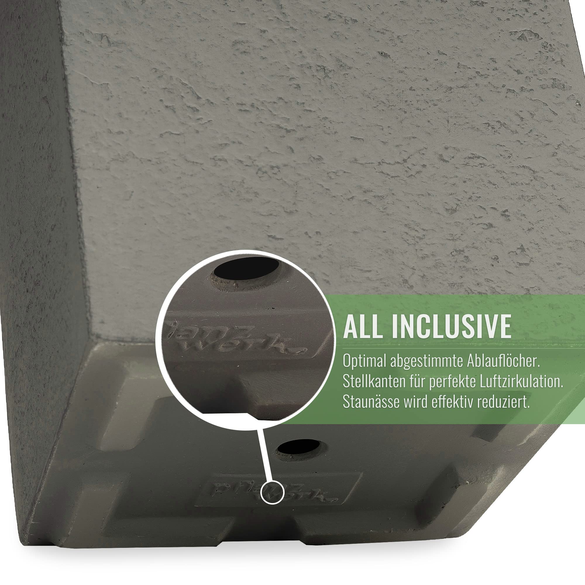 Pflanzwerk® Pot de Fleur Divider Jardinière Lava Gris 72x60x25cm *Résistant au Gel* *Protection UV* *Qualité européenne*