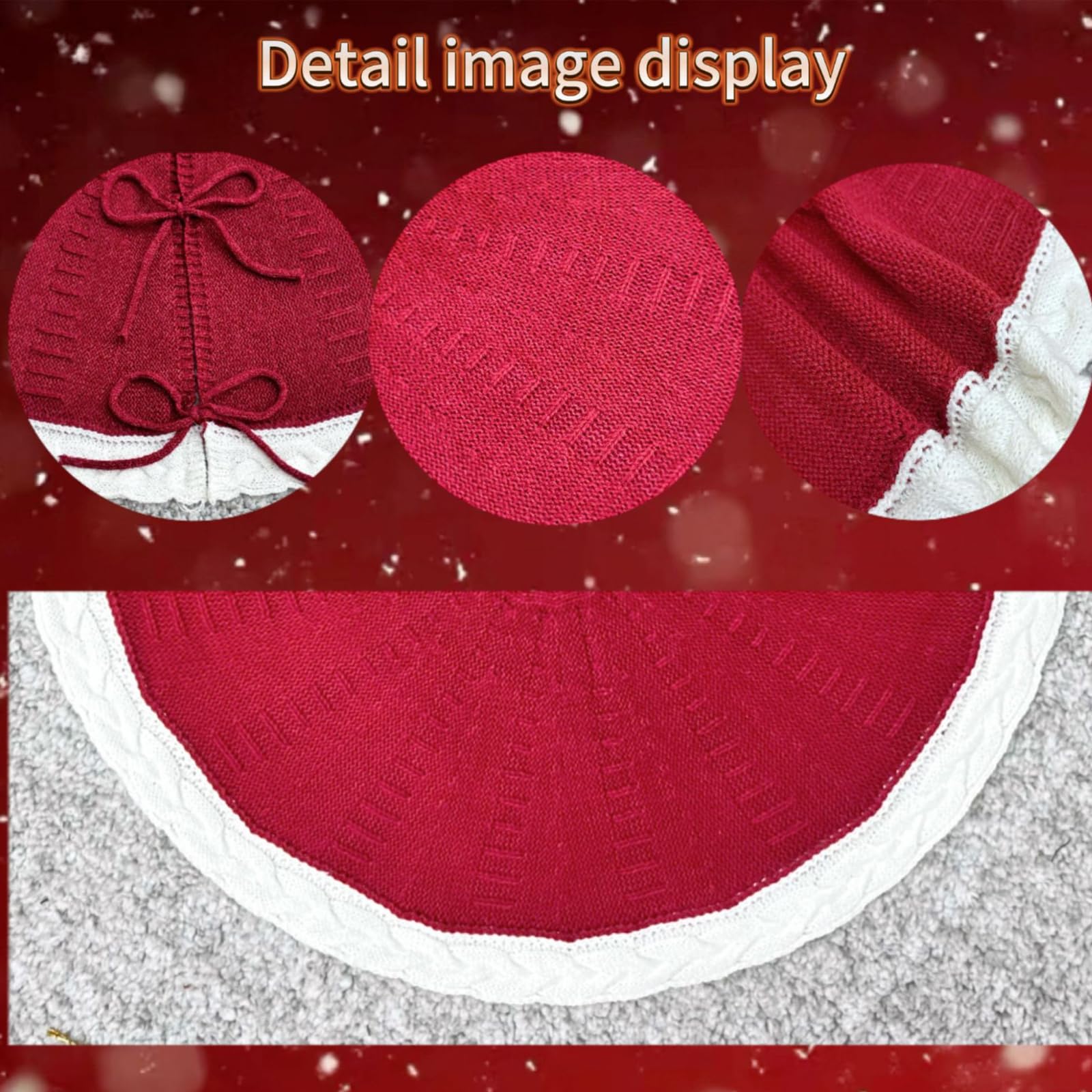 Vacanze Maglia Albero Gonna Morbido Tessuto Rotondo Base di Natale Coperture Decorazione Alberi Tessuti A Mano Tappeto Per La Casa Tappetino Decorativo