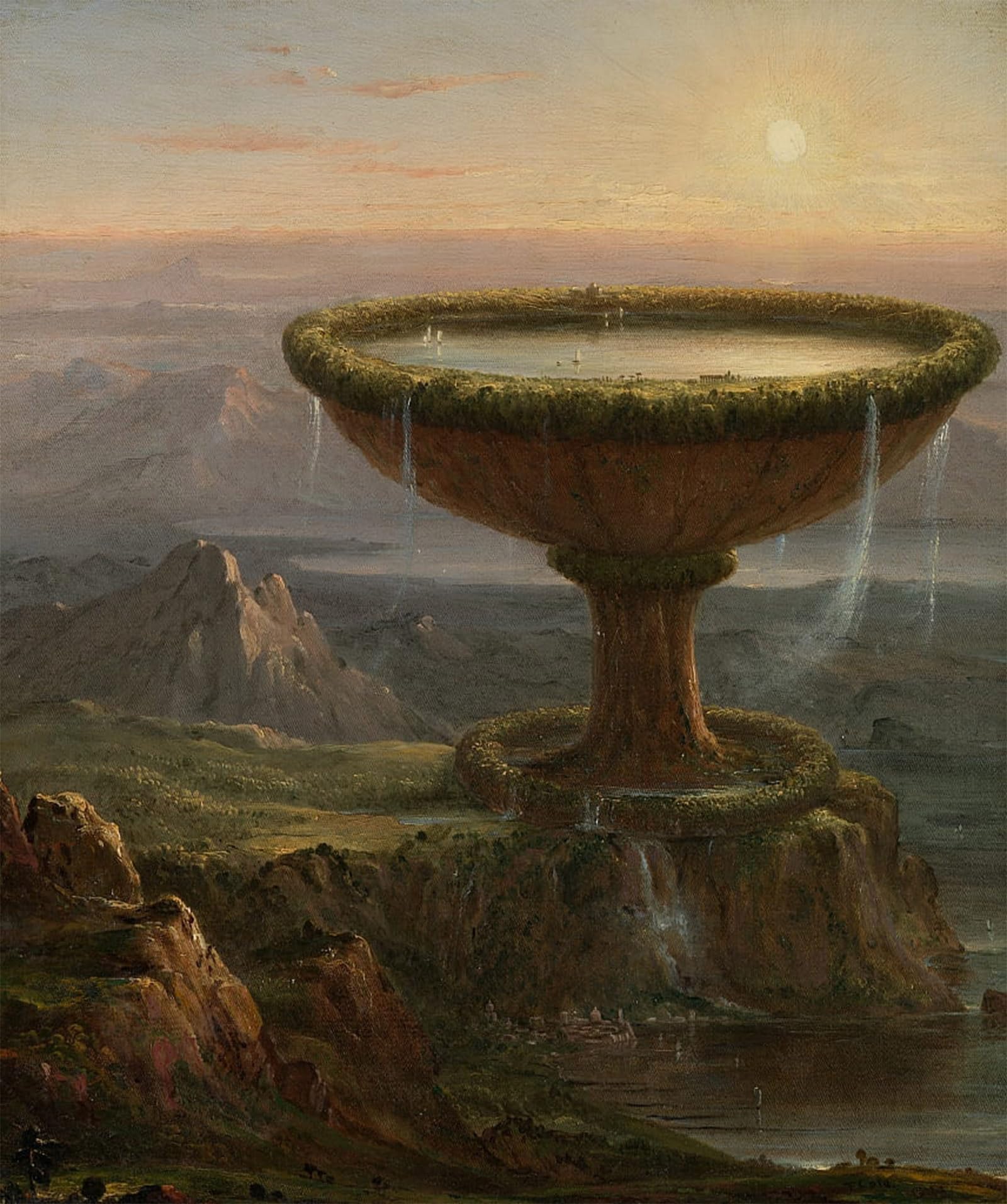 POSTERIIk Famous Animal Posters Vintage Picture the Titan's Goblet by Thomas Cole Modern Wall Decor for Home Decor 60x90cm