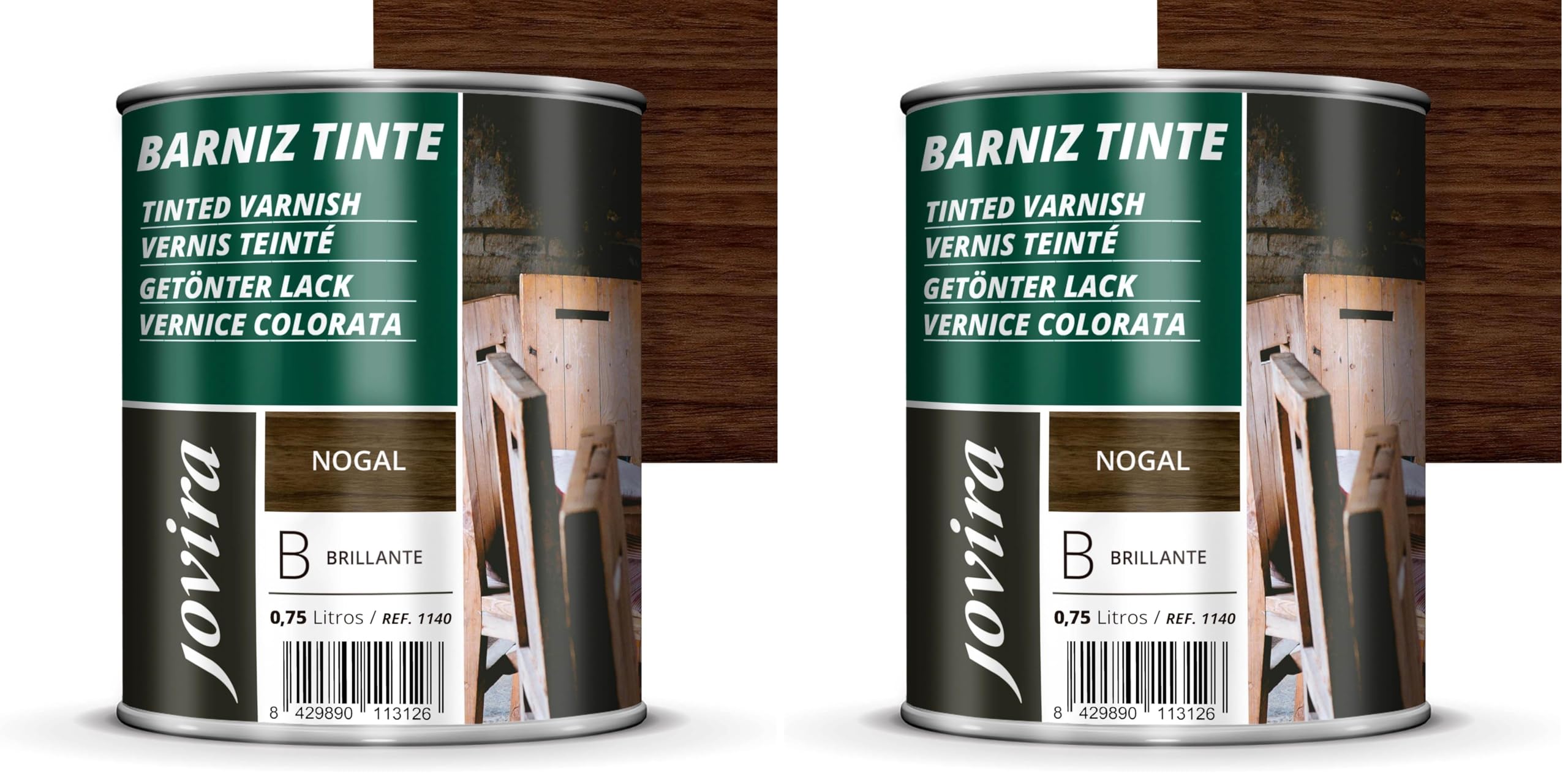 Vernis teinté bois noyer JOVIRA élimine l'aspect terne des meubles