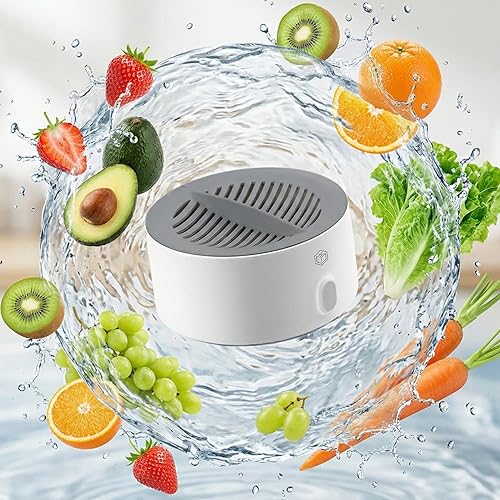 Produce Cleaner, Clean Fruits and Vegetables in Under 3 Minutes, Extend Freshness, Portable Home Produce Food Washer for Deep Cleaning, Works on All