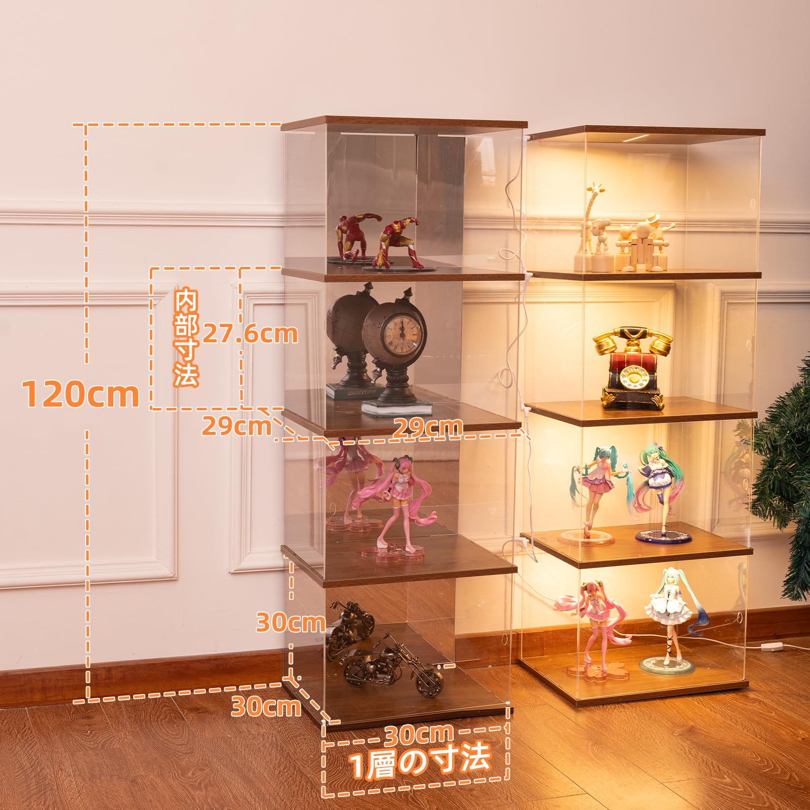 LORAK ディスプレイケース幅36奥行27高さ108cm LR-SBG04 Amazon.co.jp: 30cm手办柜 : ホビー
