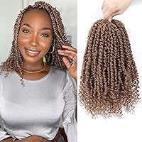 Vista 19 de Cabello de Ganchillo Passion Twist, Cabello Passion Twist de 12 Pulgadas, 8 Paquetes de Cabello Passion Twist Pre-Retorcido, Trenzas de Ganchillo