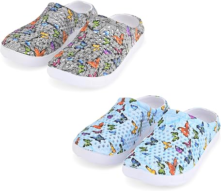 Breathable Clogs for Women - Lightweight Slip-On Garden, Nursing & Work Shoes with Arch Support - Work Clogs Comfortable EVA Footwear