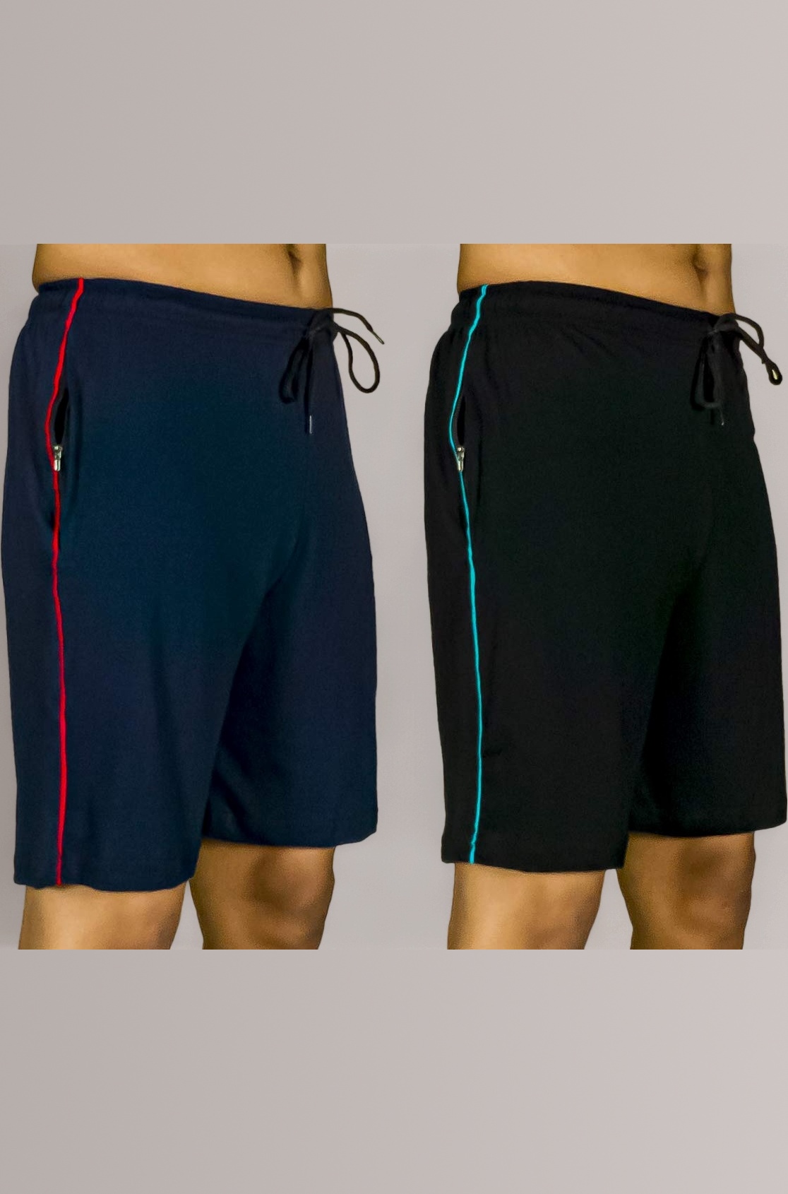 Men's Regular Fit Shorts with Zip Pocket