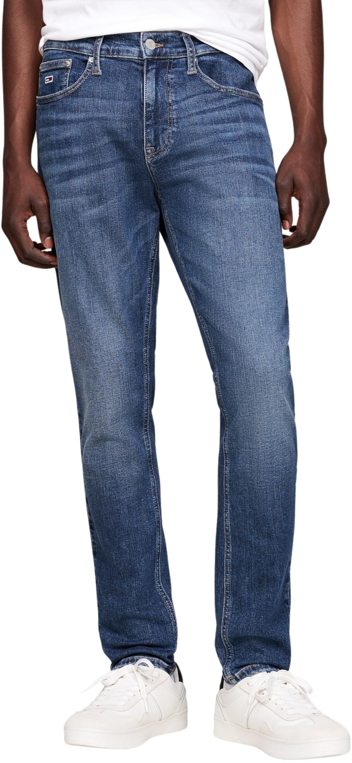 Tommy Jeans Men's AUSTIN SLIM TPRD CH0256 CO DM0DM20173, Denim (Denim Dark), 28W / 32L