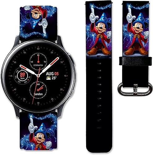 Correa de cuero de personajes de dibujos animados compatible con Samsung Galaxy Watch 5 1.575 in 1.732 in watch5 Pro 1.772 in relojes inteligentes