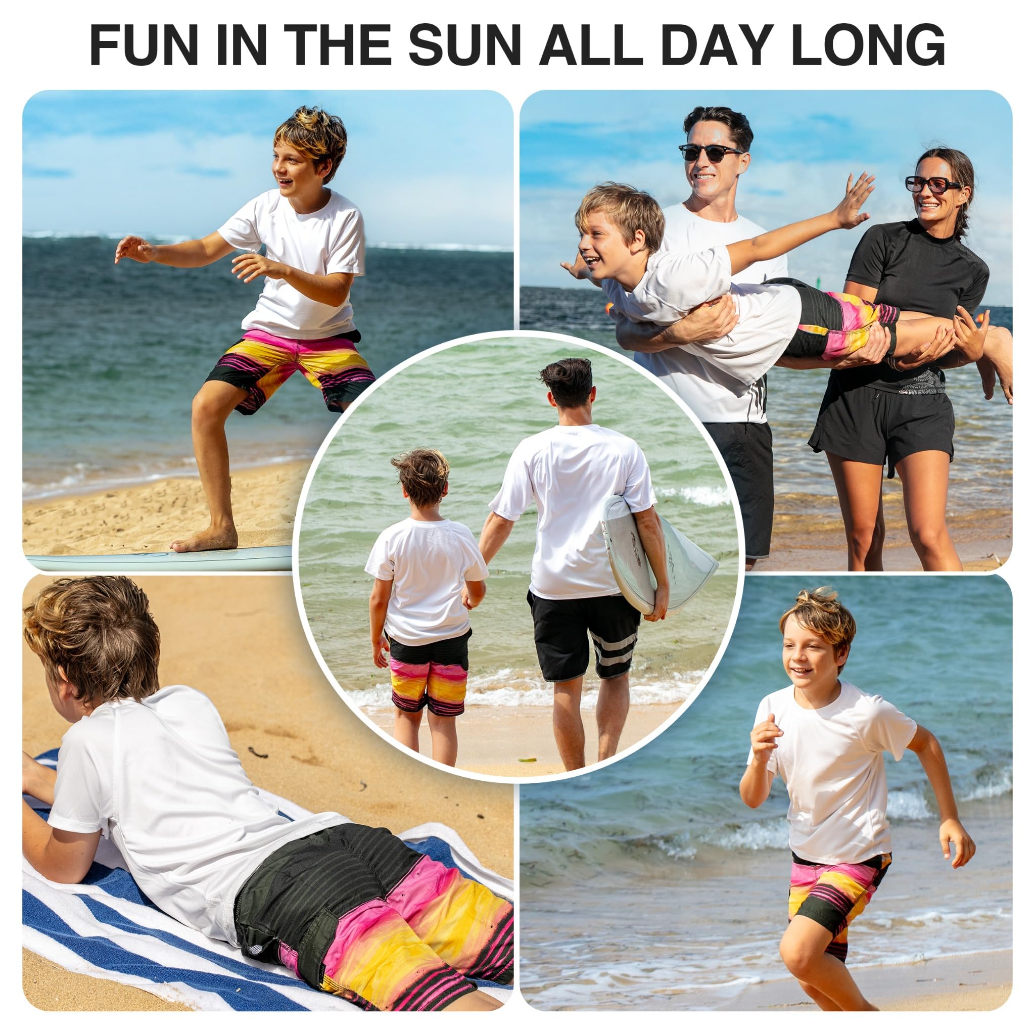Kanu Surf Boys' Yolo Quick Dry UPF 50+ Beach Swim Trunk