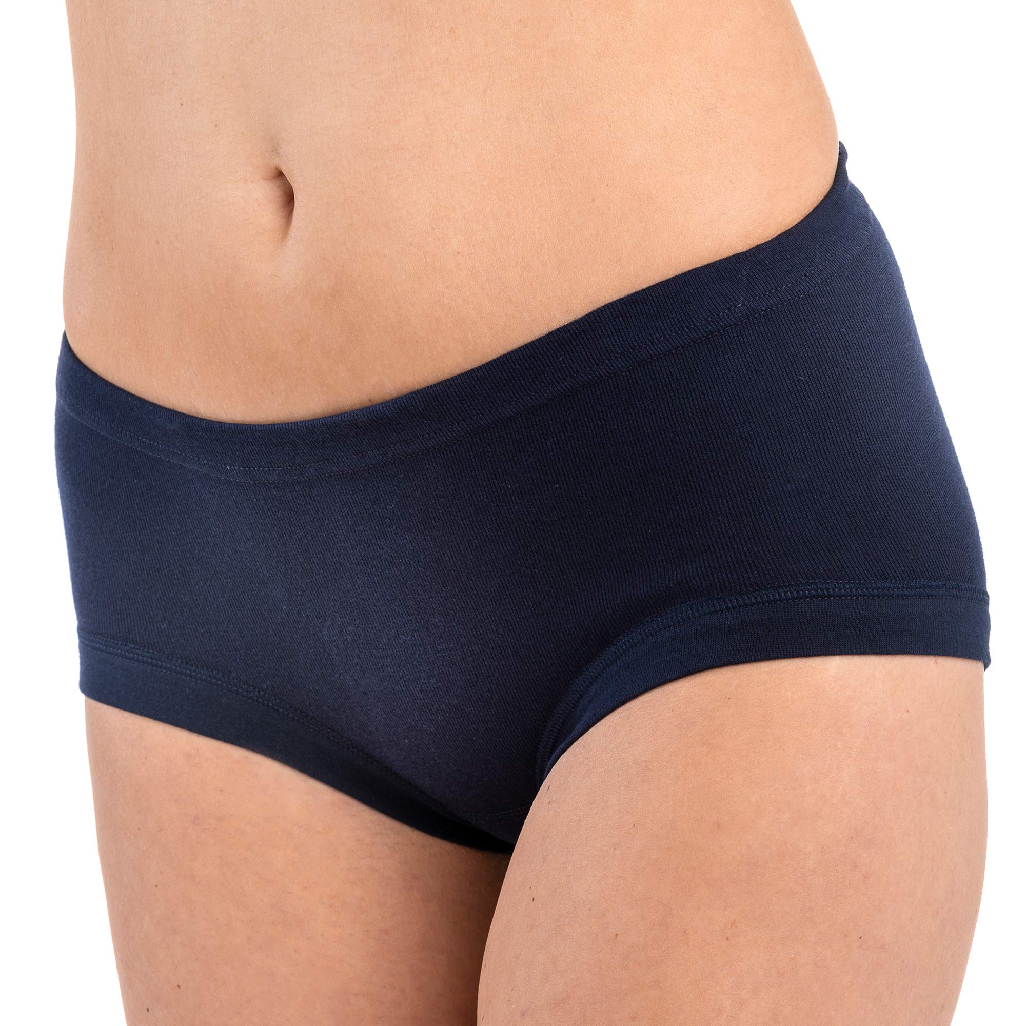 HERMKO 3er Pack Damen Taillenslip aus 100% Bio-Baumwolle mit Tunnelzug und elastischem Beinabschluss 9114001