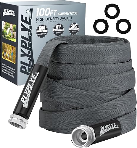 Garden Hose 100ft, Ultra-Light & Flexible Water Hose, Gray