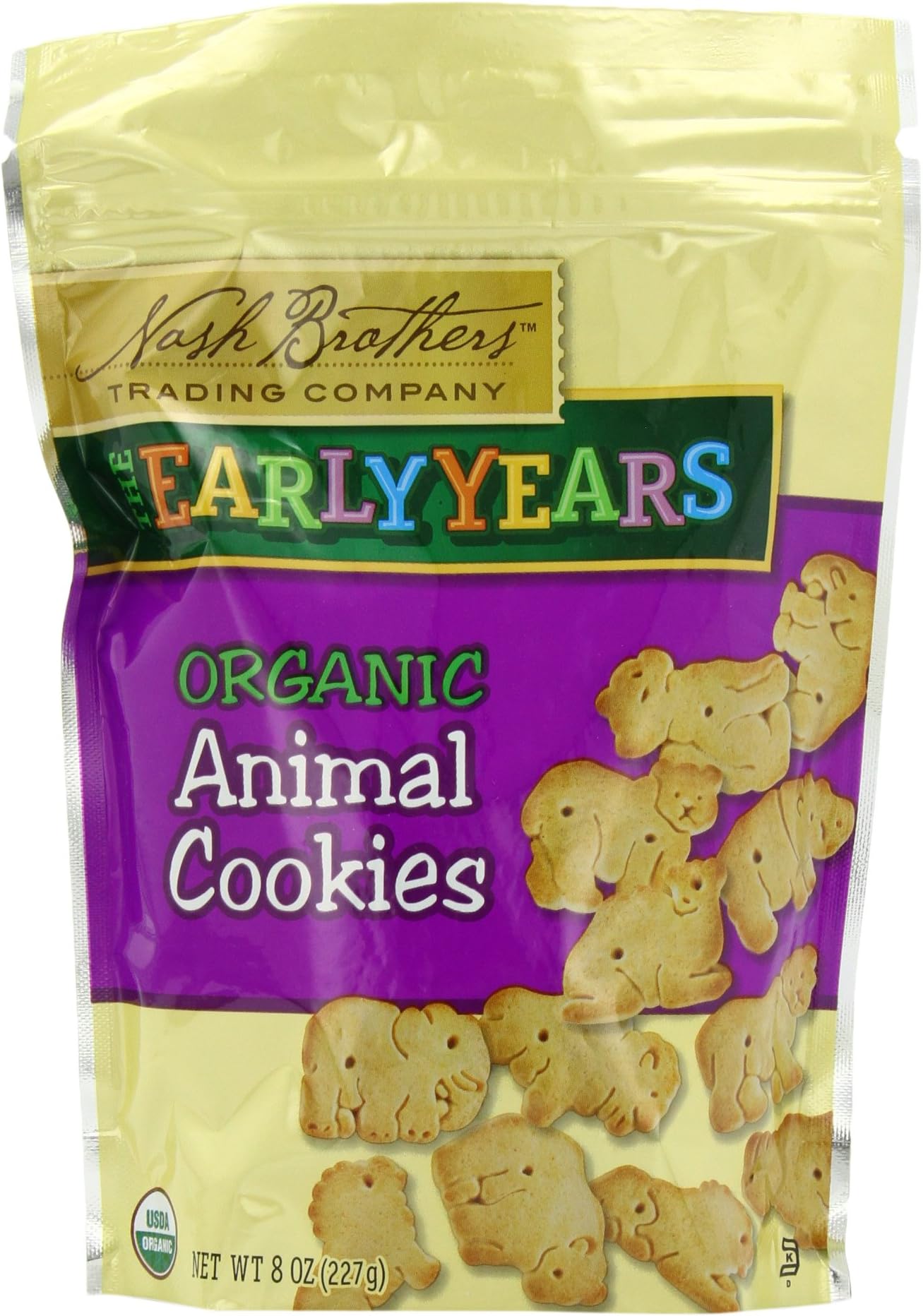 Nash Brothers Trading Organic Animal Cookies, 8 Ounce (Pack of 12)