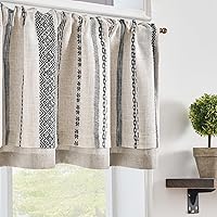 Vista 11 de Jinchan - Cenefa floral para cocina, cortina de privacidad para ventanas de 16 pulgadas, estilo rústico de casa de campo, para sala de estar