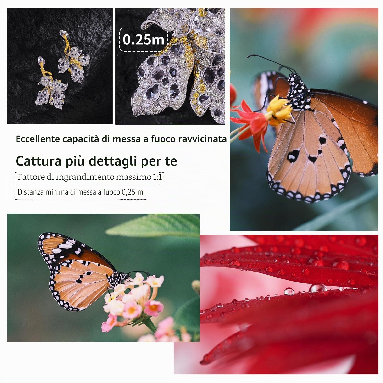 AstrHori 85 mm F2.8 Macro e inclinazione e teleobiettivo medio 3 in 1 Full Frame manuale Insetto Gioiello Obiettivo ritratto per fotocamere mirrorless Fuji X Mount X-T2,X-T3,X-T4,X-T20,X-T30,X-A1,ecc