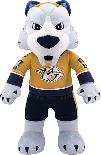 Vista 25 de Bleacher Creatures Anaheim Ducks Wild Wing - Figura de peluche de mascota de la NHL de 10 pulgadas (uniforme triangular verde azulado), una mascota