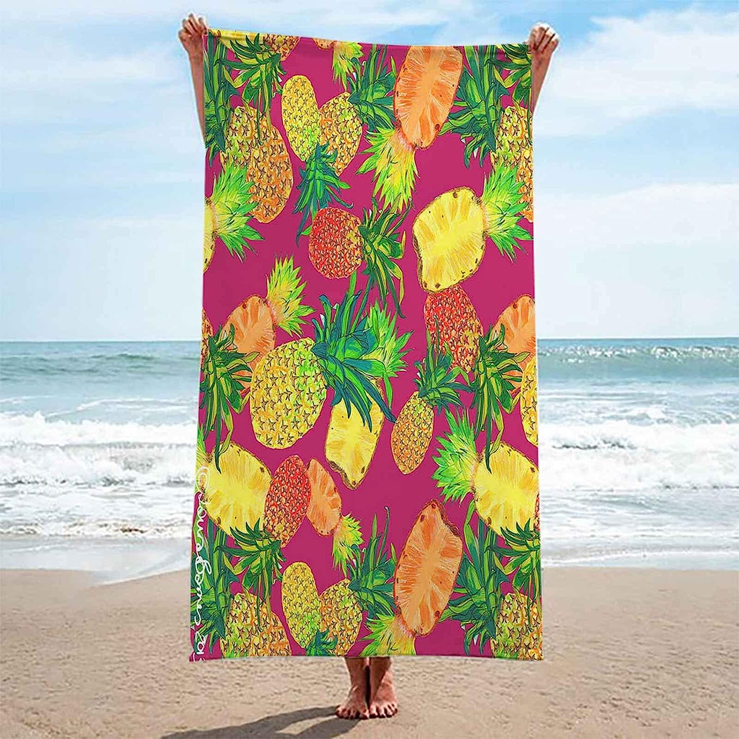 Telo Mare Microfibra Grande Frutto D'Oro 200 X 200 Cm, 3D Telo Mare Leggero Antisabbia Per Donna Uomo, Asciugamano Microfibra Asciugatura Rapida Per Bagno, Spiaggia, Campeggio, Viaggio -6R5L-P3B