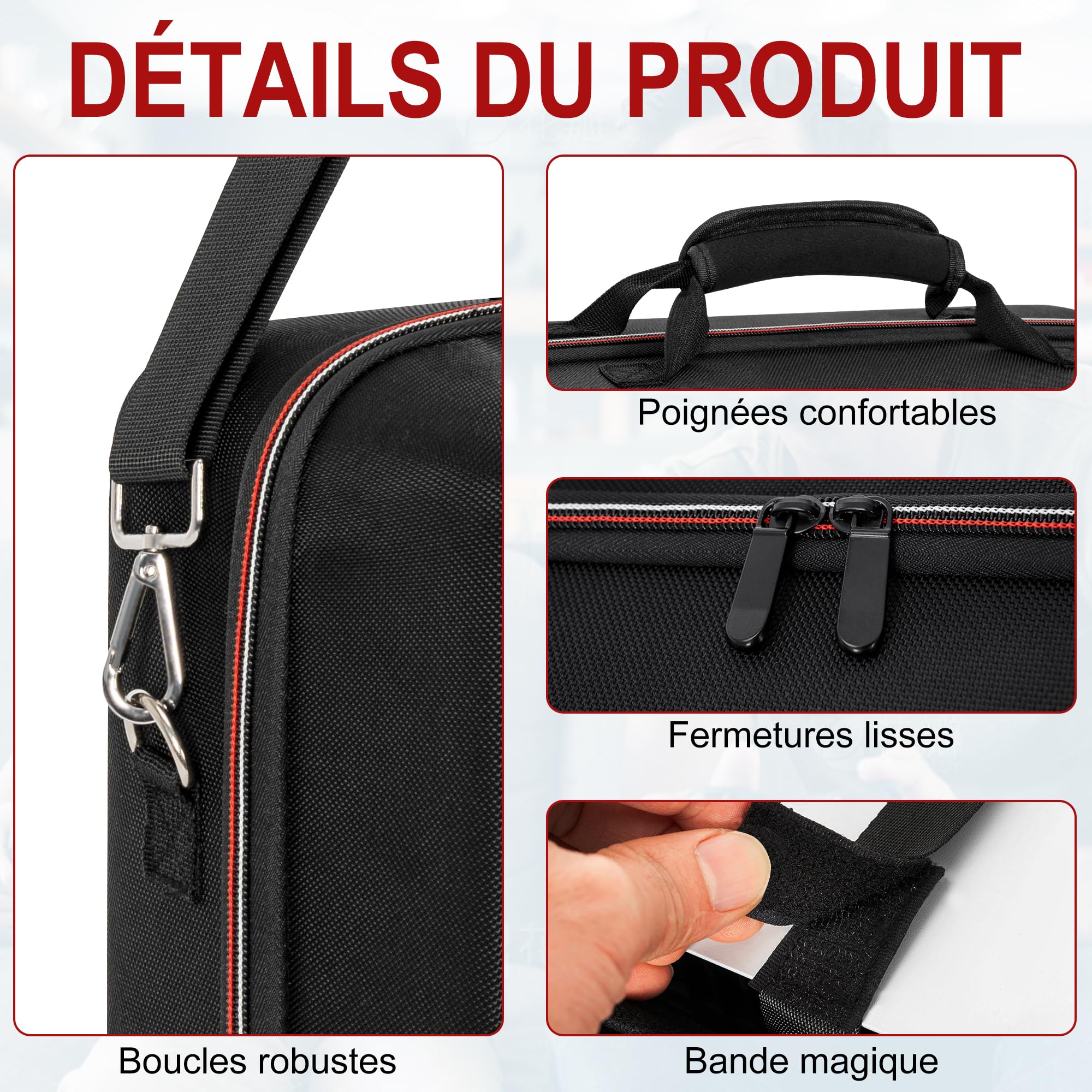 OUUTMEE Sac de Transport pour PS5, Résistant Aux Chutes, Étanche, Noir