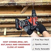 Vista 2 de ULIBERMAGNET Juego de 2 fundas magnéticas de alta resistencia con clip magnético fuerte para herramientas eléctricas inalámbricas, tornillos