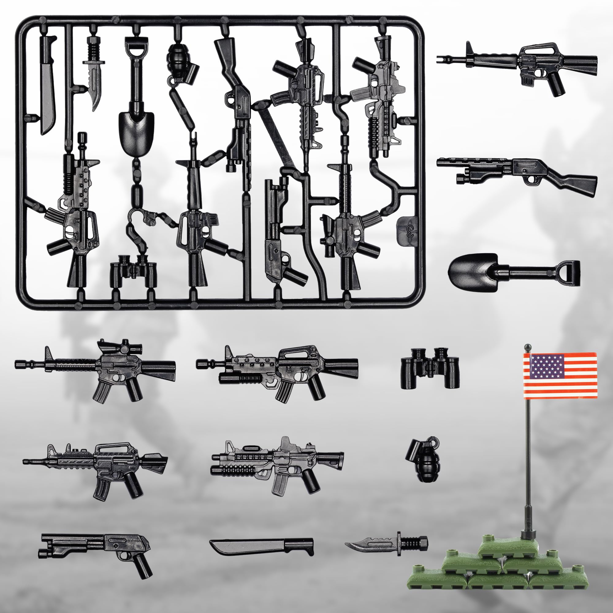 Amazon.co.jp: MaozyHomie 54ピース ミリタリー 米国兵器パック - 米