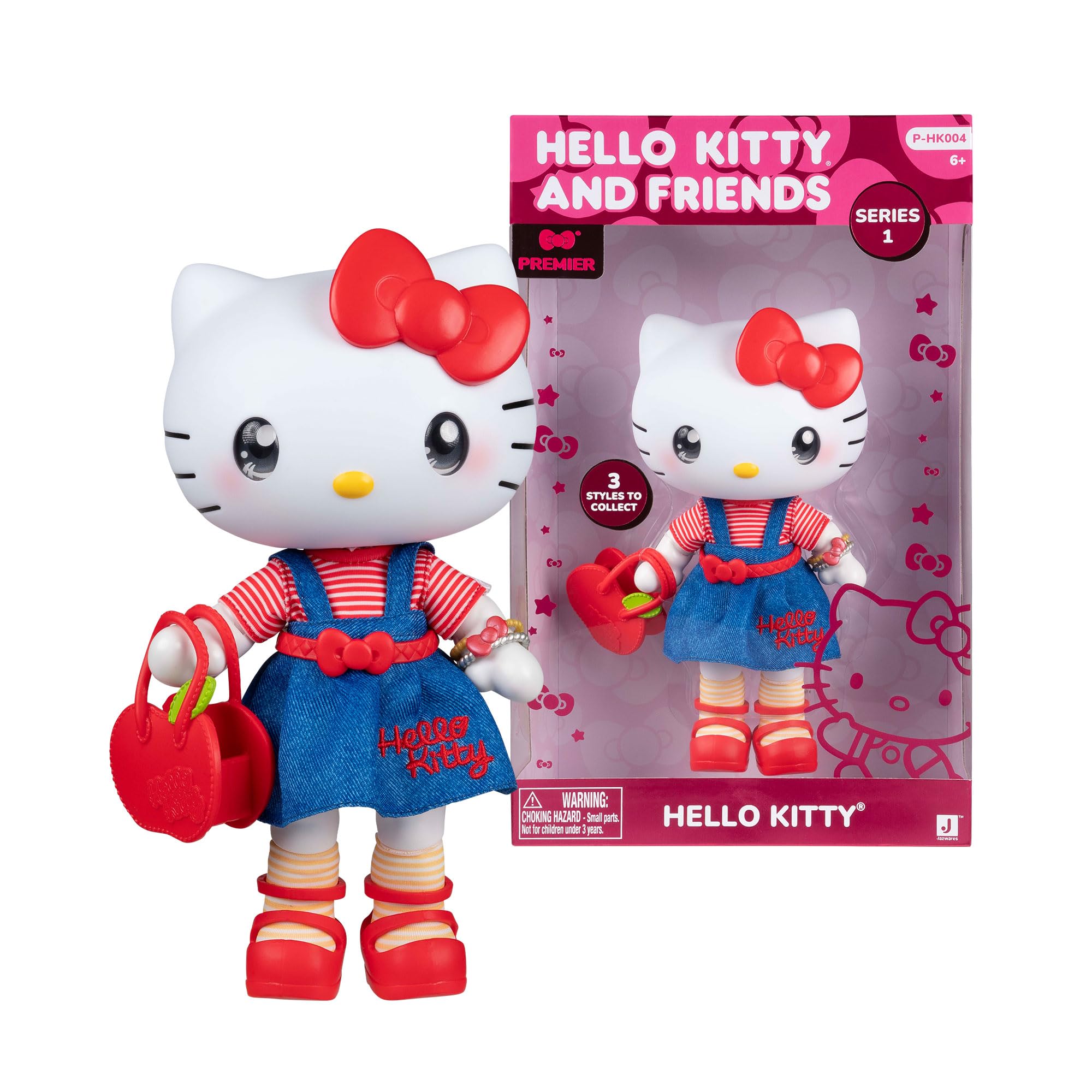 Hello Kitty - Lalka Premier o wysokości 20 cm, 9 punktów, zdejmowane ubrania i akcesoria, dla kolekcjonerów, dziewcząt i dzieci od 3 lat