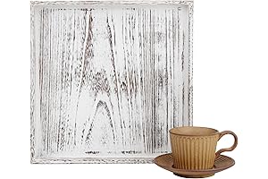 Chic White Square Tray adds Rustic Farmhouse Flair to Your Home