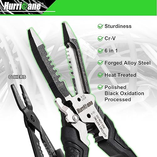 Miniatura 5 de HURRICANE Juego de destornilladores eléctricos aislados de 15 piezas de 1000 V con pelacables 6 en 1