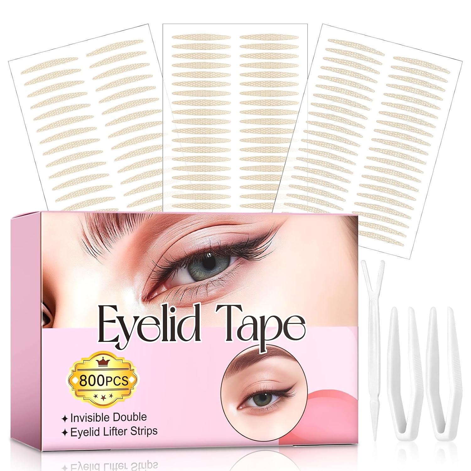 Double Eyelid Tape for Hooded Eyes - Waterproof Lifter Strips