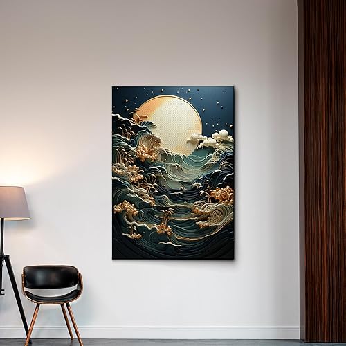 Vista 5 de Green White Gold minimalist texture Prints Green wall art green canvas Prints green abstract art Lime Green canvas wall art, Canvas, Home Decor