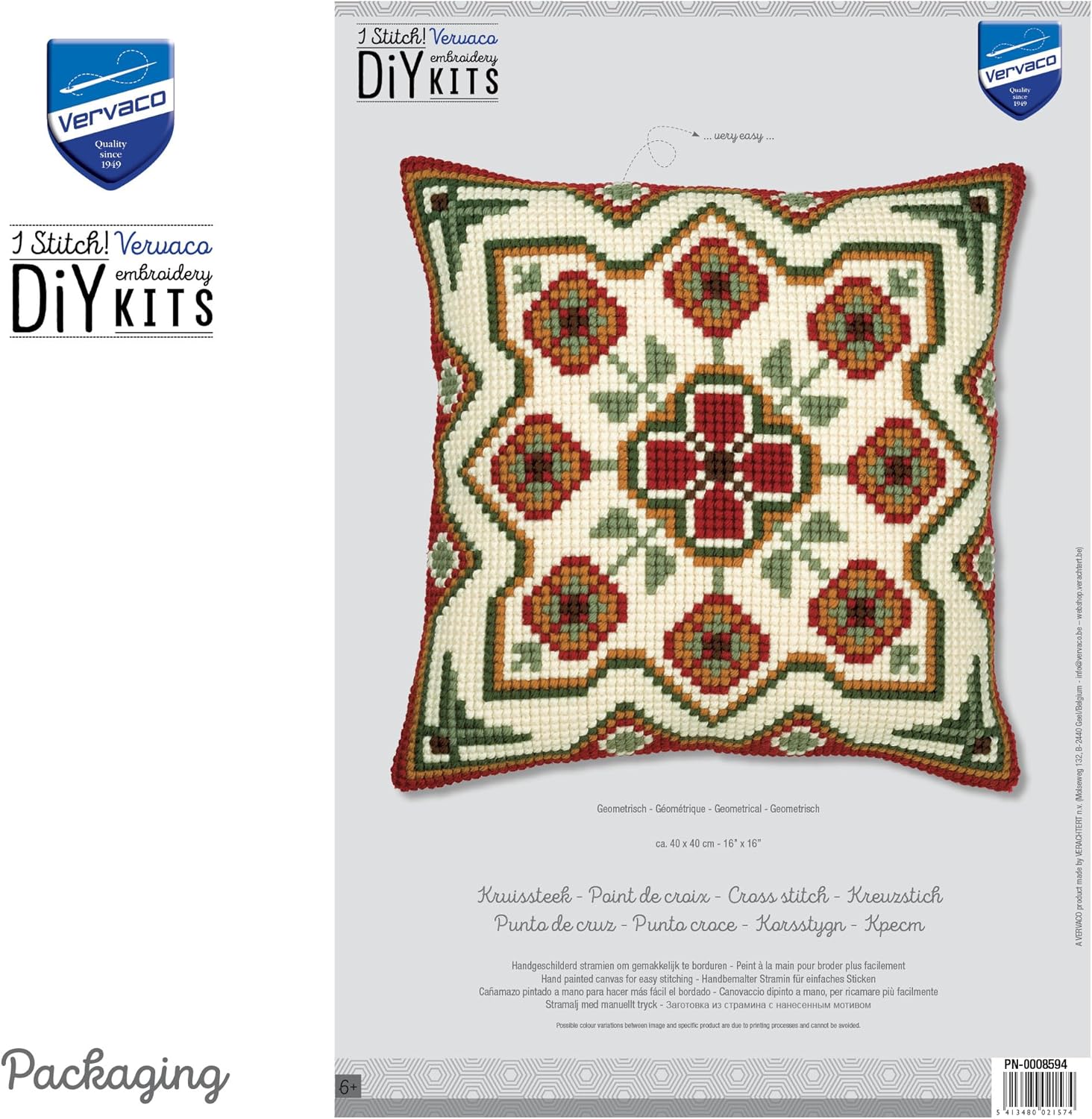 Vervaco Cross Stitch Cushion Kit (Geometrical)