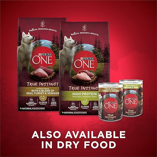 Miniatura 9 de Purina ONE Natural SmartBlend True Instinct Tender Cuts - Paquete variado de alimentos húmedos para perros Grain Free Beef &amp; Wild-Caught Salmon,