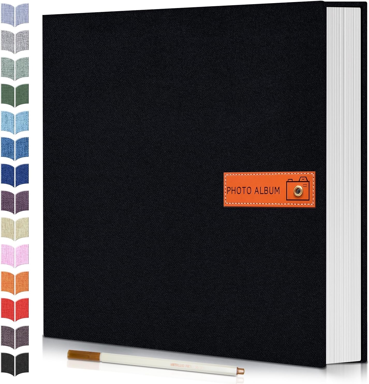 2Pcs Photo Album Self Adhesive 80 Pages Linen Scrapbook DIY