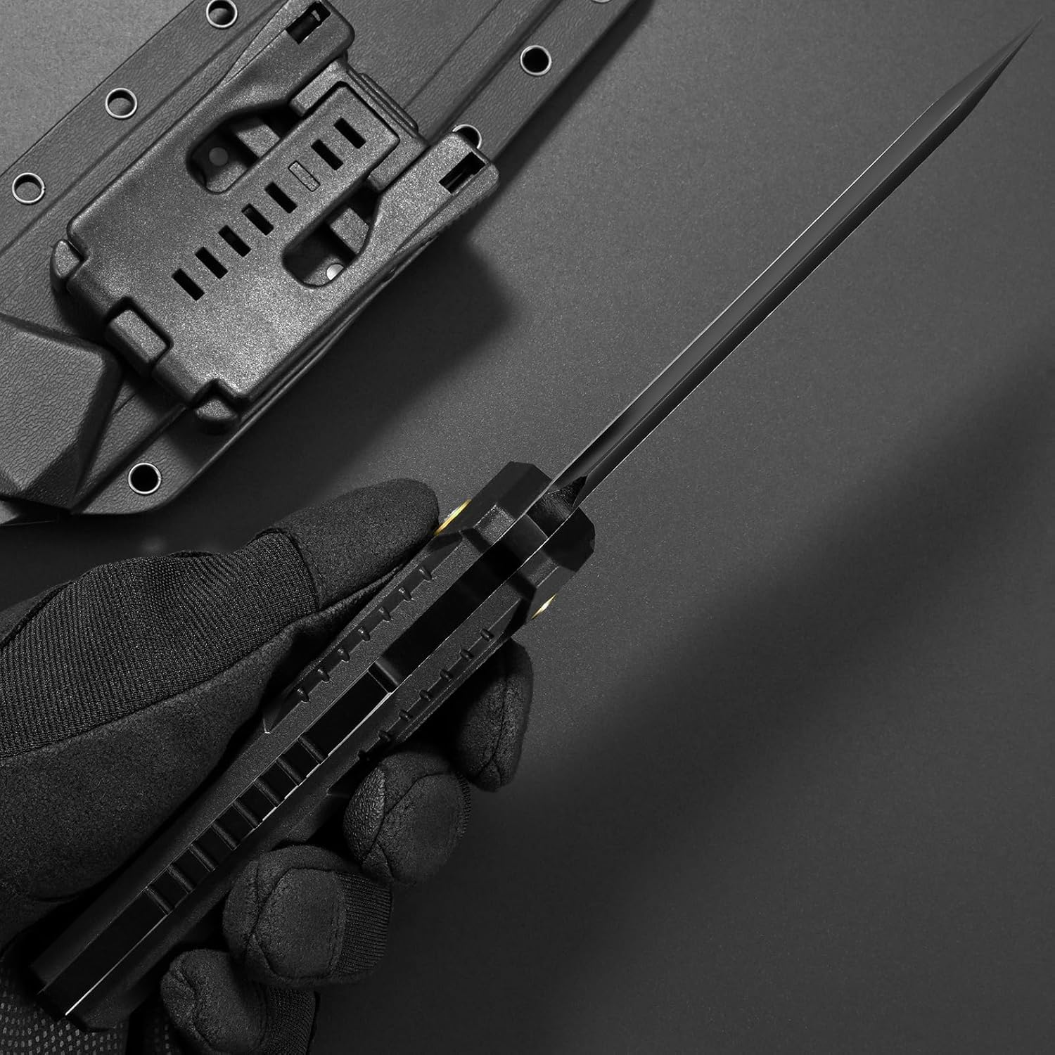 Gtkii GTK35 Fixed Blade Knife DC53 Steel Tanto Blade Full Tang Nylon Fiberglass Handle Compact EDC Fix Knifes for Outdoor Camping Adventure Survival