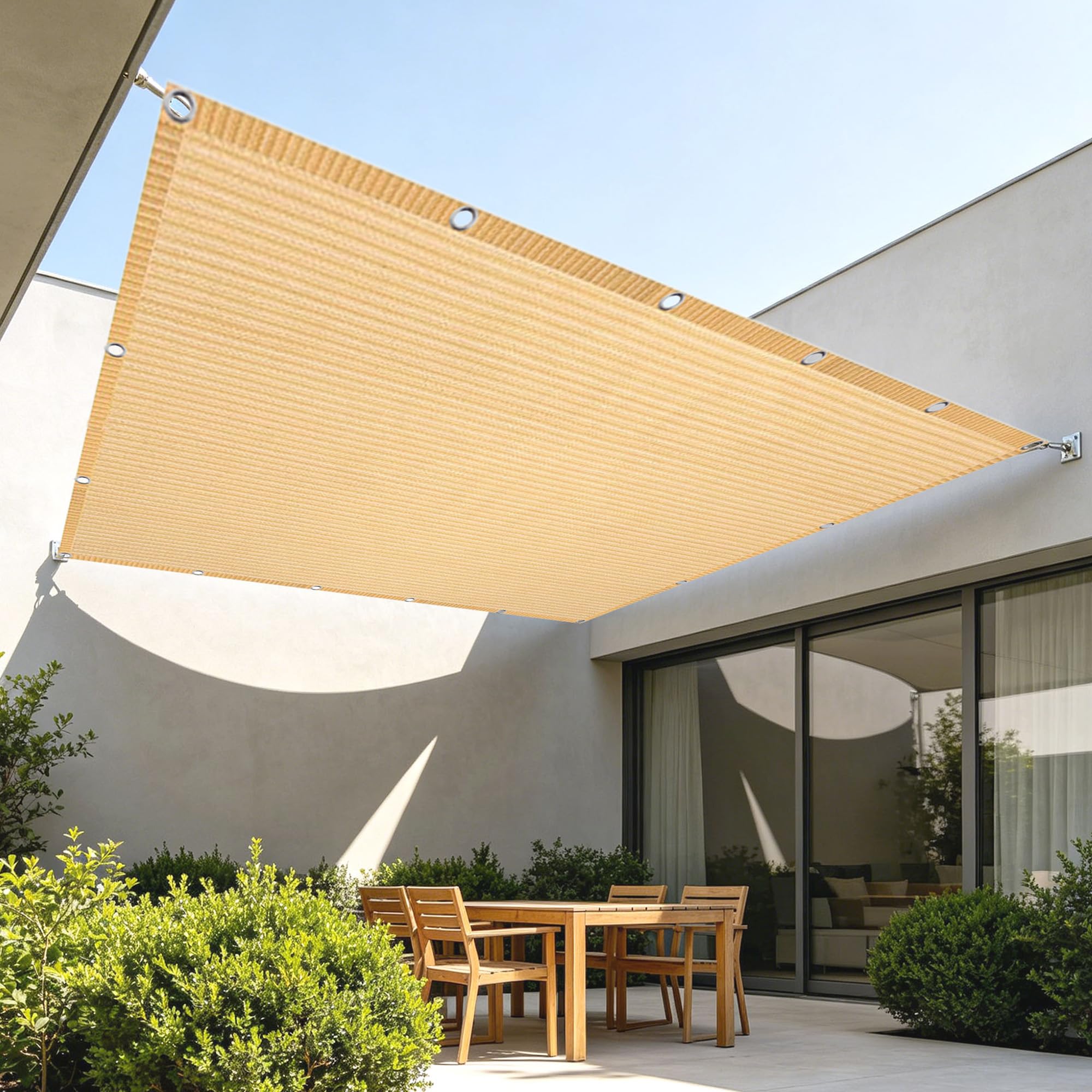 Voile ombrage 1x1m crème pour bloquer la chaleur du jardin et de la serre