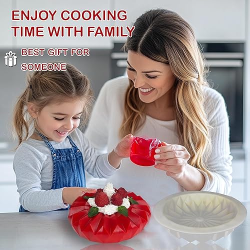 Miniatura 4 de Baking Bliss Moldes pequeños de gelatina en forma de corazón, silicona, blanco, 7.5 pulgadas