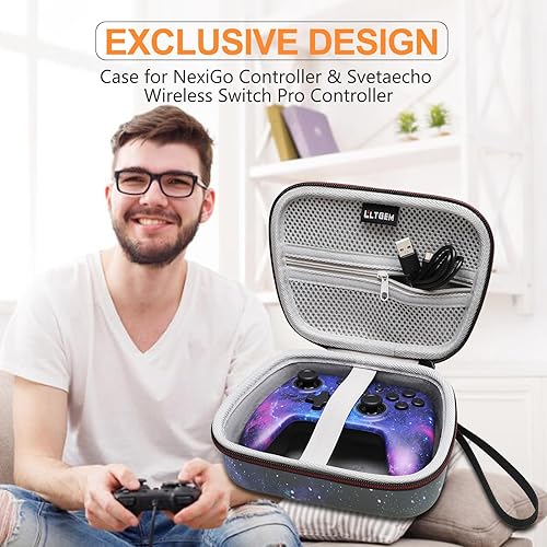 Vista 31 de LTGEM Controller Case Compatible with Xbox Core/Xbox Elite Series 2 Core/PlayStation DualSense/GameSir G7 SE/PowerA Gaming Controller, Blue