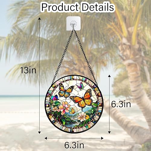 Miniatura 139 de Colgador de vidrieras para colgar, paloma blanca voladora, panel de cristal de diamante, bonitos pájaros, decoración para cumpleaños para mujeres