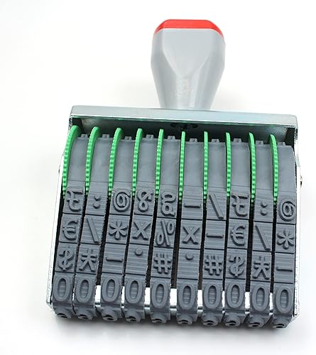 Miniatura 7 de Sellos de números de goma de 11 dígitos 0-9 sellos de negocios sellos de oficina, sello de logotipo, sello de fecha, ajustable, multifuncional,